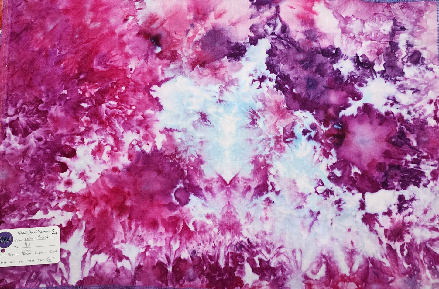 40ct Linen - 'Velvet Crush' Fat Quarter (Lot #21) - Hand-Dyed Fabric