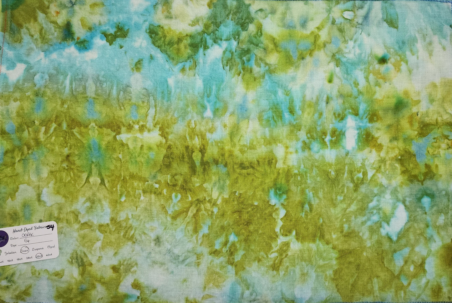 32ct Linen - 'OOAK' Fat Quarter (Lot #54) - Hand-Dyed Fabric