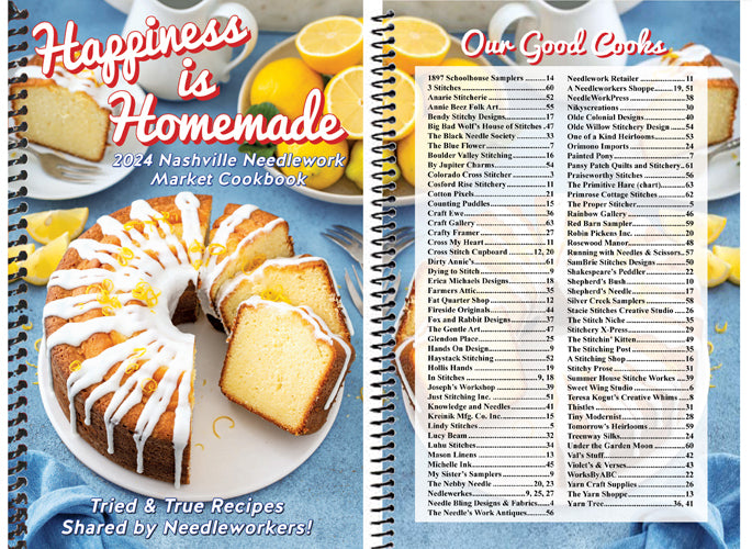 Happiness is Homemade - 2024 Nashville Needlework Market Cookbook
