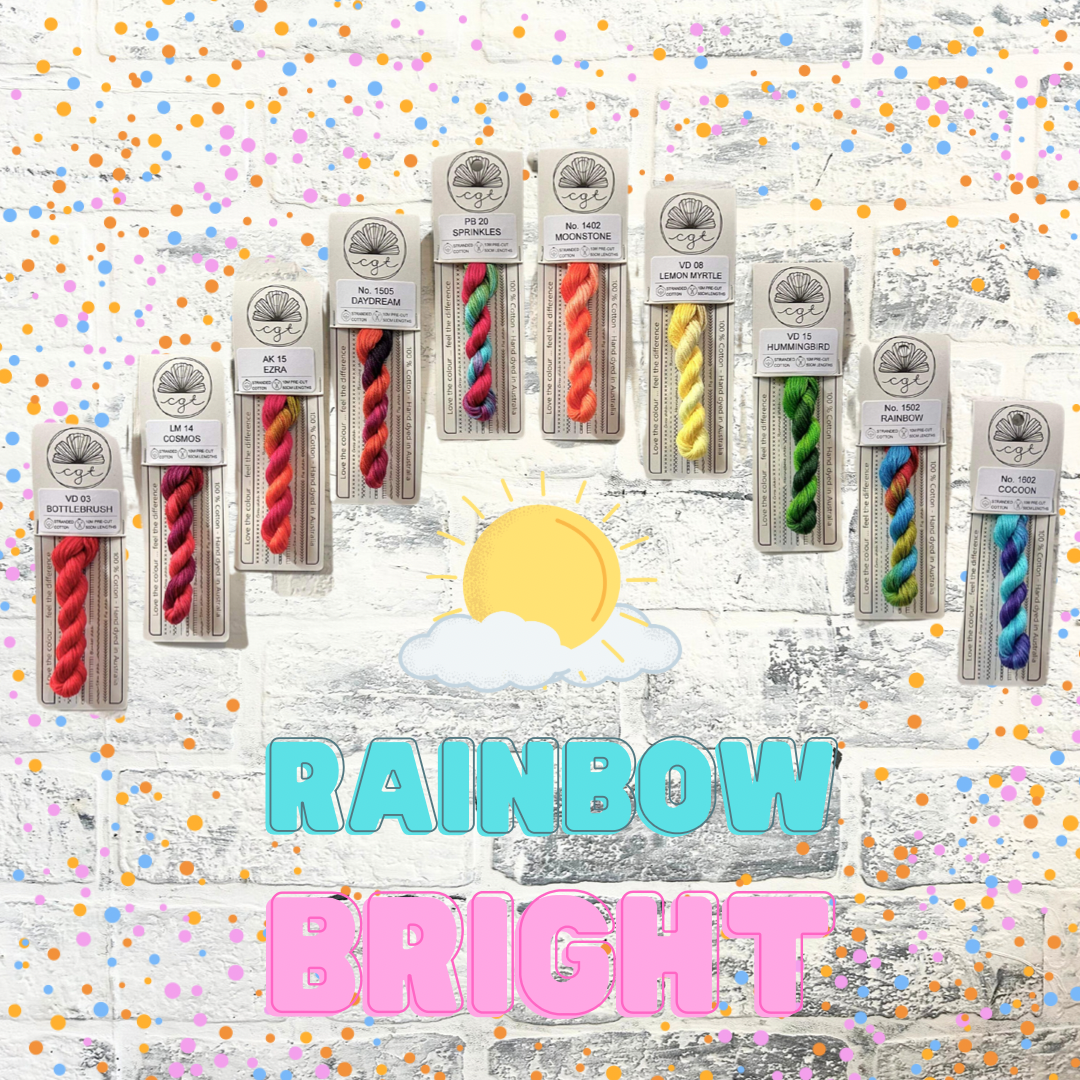 'Rainbow Bright' Colorways - Cottage Garden Threads