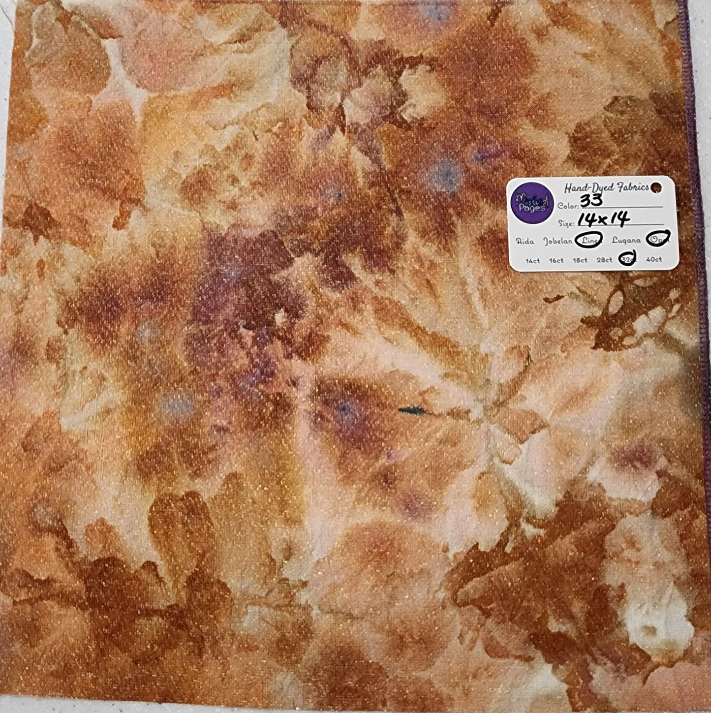 40ct Opal Linen - "Autumn's Bounty" Lot #33 - Hand-Dyed Fabric - October 2022 Release