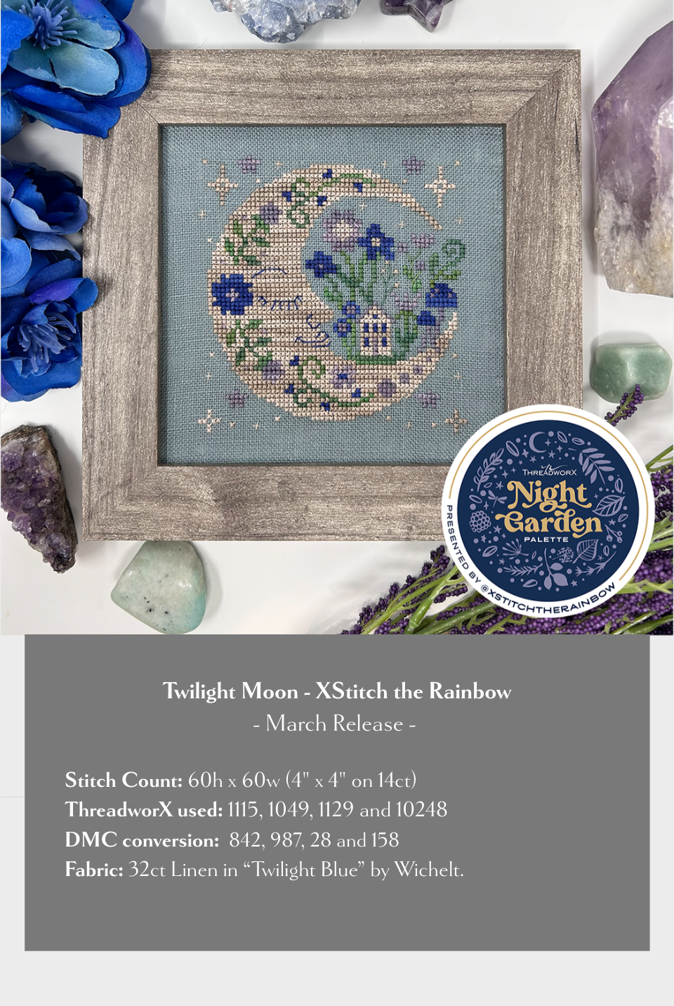 Twilight Moon (Xstitch the Rainbow - Night Garden)