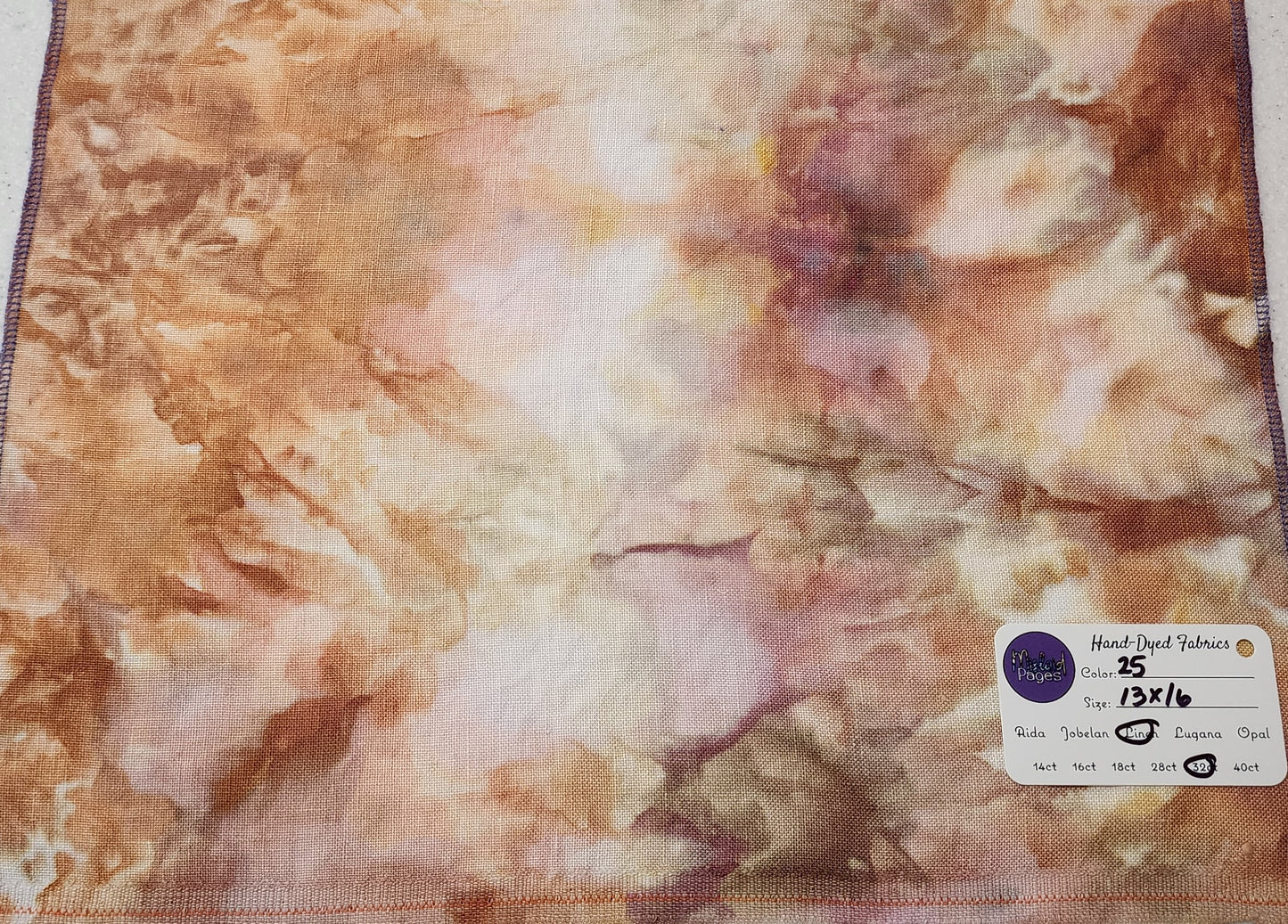 32ct Linen - "Autumn's Bounty" Lot #25 - Hand-Dyed Fabric - October 2022 Release