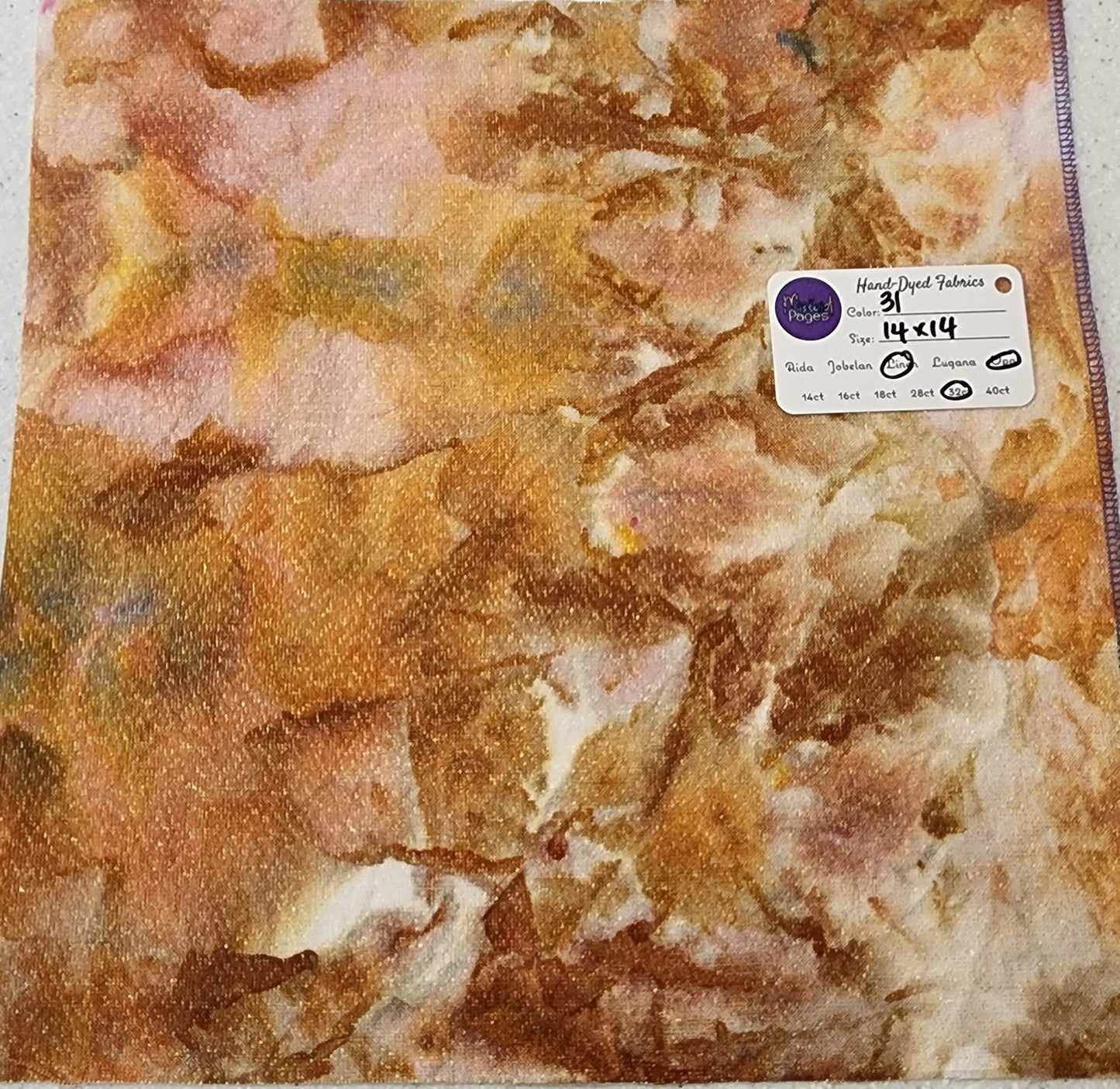 40ct Opal Linen - "Autumn's Bounty" Lot #31 - Hand-Dyed Fabric - October 2022 Release