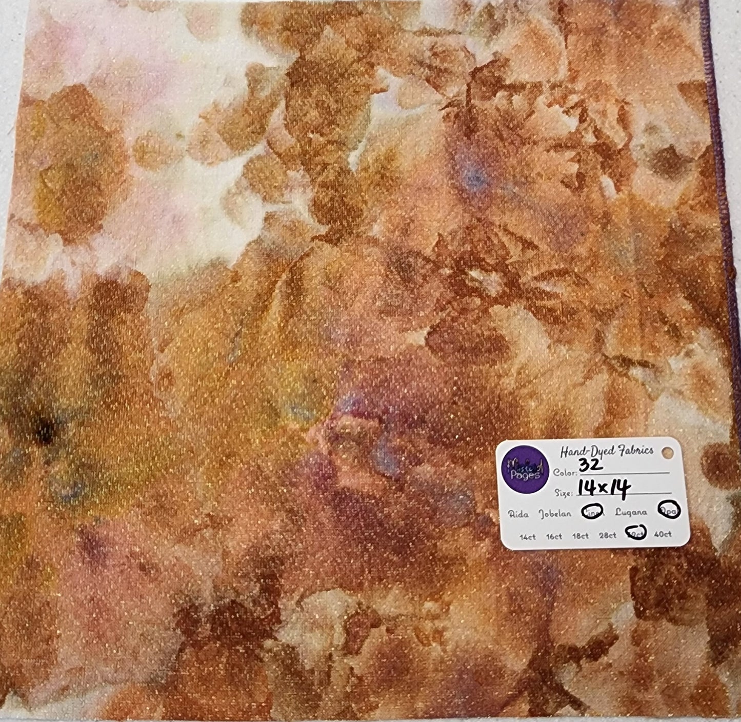40ct Opal Linen - "Autumn's Bounty" Lot #32 - Hand-Dyed Fabric - October 2022 Release