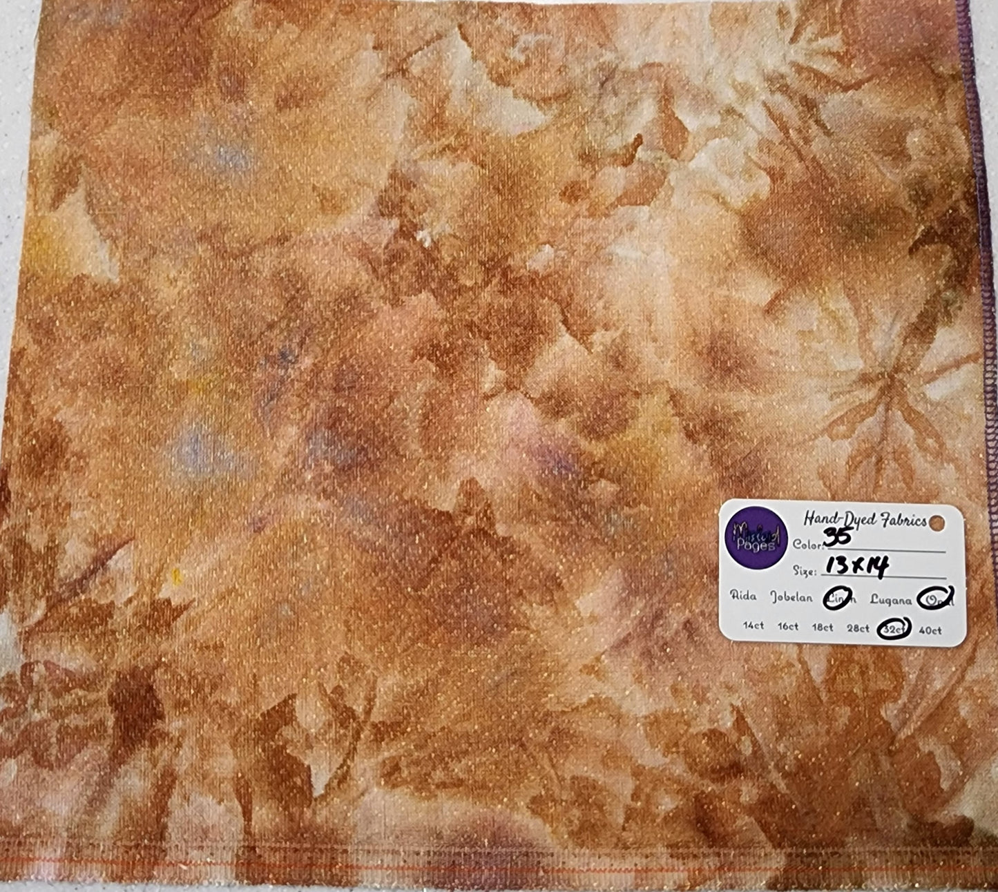 40ct Opal Linen - "Autumn's Bounty" Lot #35 - Hand-Dyed Fabric - October 2022 Release