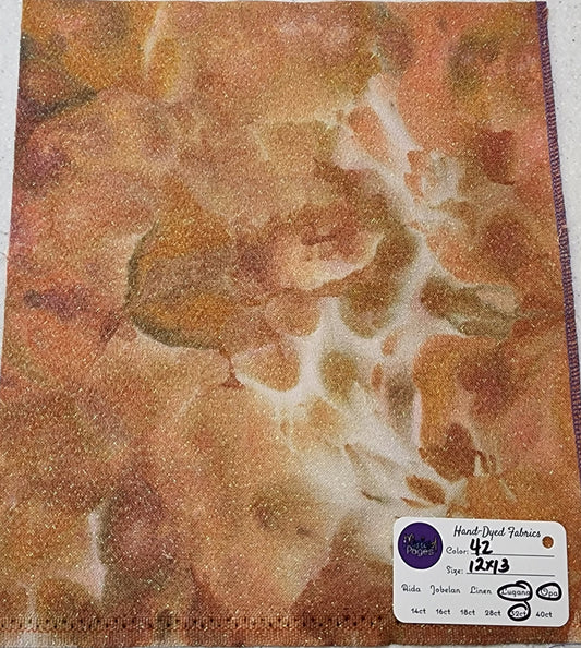 32ct Opal Lugana - "Autumn's Bounty" Lot #42 - Hand-Dyed Fabric - October 2022 Release