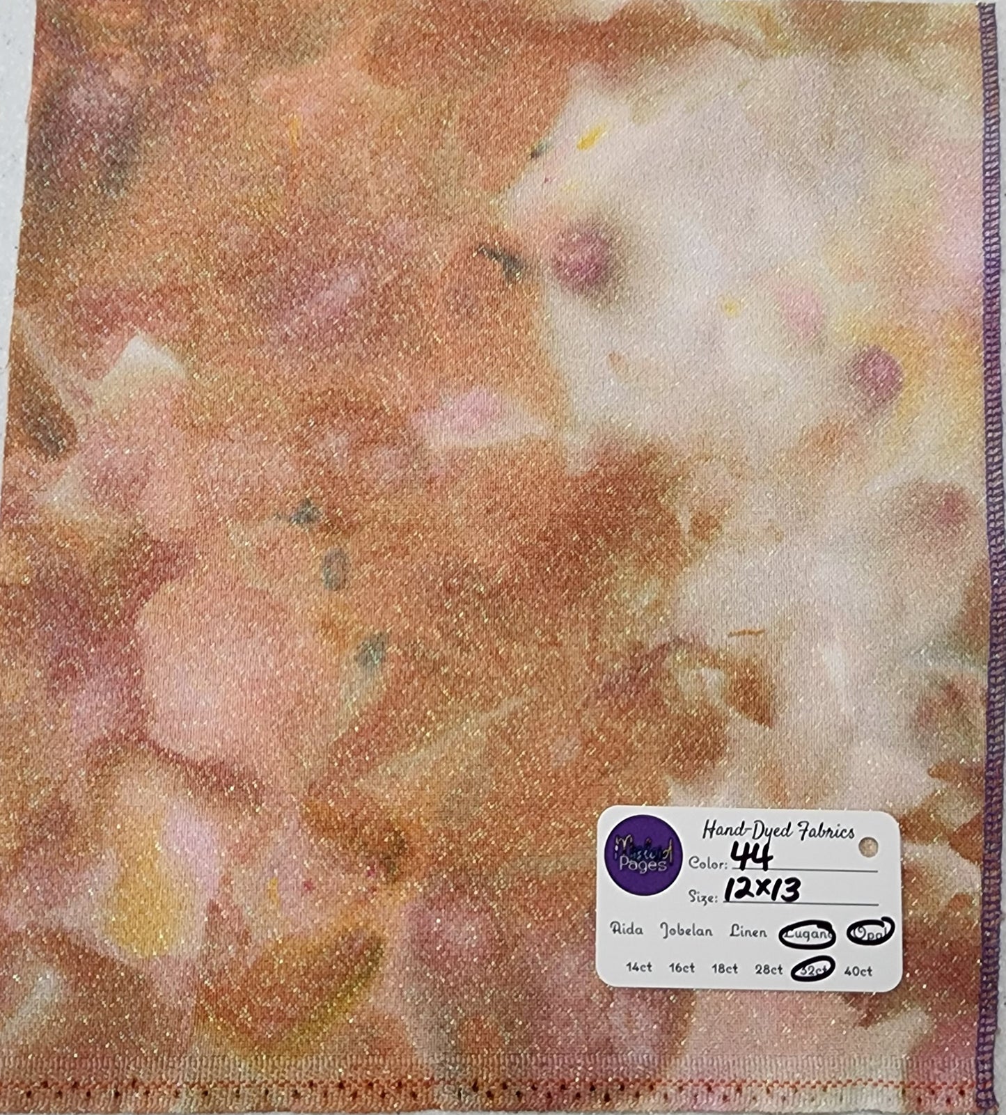 32ct Opal Lugana - "Autumn's Bounty" Lot #44 - Hand-Dyed Fabric - October 2022 Release