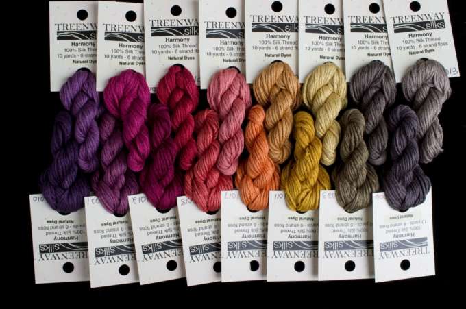 Treenway Silks - Set of 16 Natural-Dyes Colors